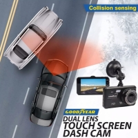 Camera de bord, inregistrare fata/spate, Super HD 1296P, Display 4 inch, Touch Screen, Night Vision, Loop Recording, Goodyear GY906668